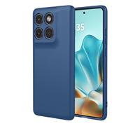 COMAKU Funda Compatible con Motorola Edge 60 Fusion, Carcasa de Silicona Suave, Tacto Sedoso, Protección de Cámara, con Forro de Terciopelo a Prueba de Golpes Case - Azul