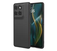 COMAKU Funda Compatible con Motorola Edge 60 Pro, Carcasa de Silicona Suave, Tacto Sedoso, Protección de Cámara, con Forro de Terciopelo a Prueba de Golpes Case - Negro