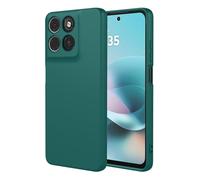 COMAKU Funda Compatible con Motorola Moto G77, Carcasa de Silicona Suave, Tacto Sedoso, Protección de Cámara, con Forro de Terciopelo a Prueba de Golpes Case - Verde