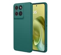 COMAKU Funda Compatible con Motorola Moto G86 5G, Carcasa de Silicona Suave, Tacto Sedoso, Protección de Cámara, con Forro de Terciopelo a Prueba de Golpes Case - Verde