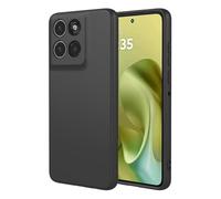 COMAKU Funda Compatible con Motorola Moto G86 5G, Carcasa de Silicona Suave, Tacto Sedoso, Protección de Cámara, con Forro de Terciopelo a Prueba de Golpes Case - Negro