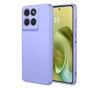 COMAKU Funda Compatible con Motorola Moto G86 5G, Carcasa de Silicona Suave, Tacto Sedoso, Protección de Cámara, con Forro de Terciopelo a Prueba de Golpes Case - Morado