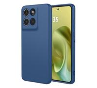COMAKU Funda Compatible con Motorola Moto G86 5G, Carcasa de Silicona Suave, Tacto Sedoso, Protección de Cámara, con Forro de Terciopelo a Prueba de Golpes Case - Azul