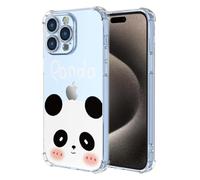 COMAKU Funda Compatible con OnePlus 15R Case, Transparente TPU Chica Diseño Dama Carcasa 3D Motivo Flores Relieve Protector Case Cover - Panda