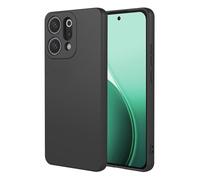 COMAKU Funda Compatible con OPPO Reno 14 5G, Carcasa de Silicona Suave, Tacto Sedoso, Protección de Cámara, con Forro de Terciopelo a Prueba de Golpes Case - Negro