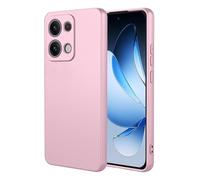 COMAKU Funda Compatible con OPPO Reno 16 FS 5G / Reno 16F 5G, Carcasa de Silicona Suave, Tacto Sedoso, Protección de Cámara, con Forro de Terciopelo a Prueba de Golpes Case - Rosa