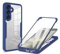 COMAKU Funda Compatible con Samsung Galaxy S26 Ultra, 360 Grados y Protector Antigolpes [Ultra Hybrid] Transparent PC Dura Resistente + Silicona Bumper, Doble Cara Carcasa - Azul