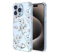 COMAKU Funda Compatible con Samsung Galaxy S26 Ultra Case, Transparente TPU Chica Diseño Dama Carcasa 3D Motivo Flores Relieve Protector Case Cover - Lirio