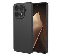 COMAKU Funda Compatible con Xiaomi 15T Pro, Carcasa de Silicona Suave, Tacto Sedoso, Protección de Cámara, con Forro de Terciopelo a Prueba de Golpes Case - Negro