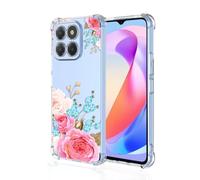 COMAKU Funda Compatible con Xiaomi Poco C71 4G Case, Transparente TPU Chica Diseño Dama Carcasa 3D Motivo Flores Relieve Protector Case Cover - Flor