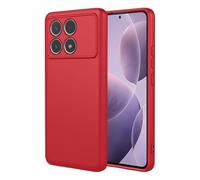 COMAKU Funda Compatible con Xiaomi Poco F8 Pro, Carcasa de Silicona Suave, Tacto Sedoso, Protección de Cámara, con Forro de Terciopelo a Prueba de Golpes Case - Rojo