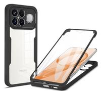 COMAKU Funda Compatible con Xiaomi Poco F8 Ultra, 360 Grados y Protector Antigolpes [Ultra Hybrid] Transparent PC Dura Resistente + Silicona Bumper, Doble Cara Carcasa - Negro