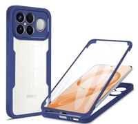 COMAKU Funda Compatible con Xiaomi Poco F8 Ultra, 360 Grados y Protector Antigolpes [Ultra Hybrid] Transparent PC Dura Resistente + Silicona Bumper, Doble Cara Carcasa - Azul