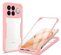 COMAKU Funda Compatible con Xiaomi Poco F8 Ultra, 360 Grados y Protector Antigolpes [Ultra Hybrid] Transparent PC Dura Resistente + Silicona Bumper, Doble Cara Carcasa - Rosa