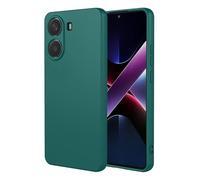COMAKU Funda Compatible con Xiaomi Poco X7 Pro 5G, Carcasa de Silicona Suave, Tacto Sedoso, Protección de Cámara, con Forro de Terciopelo a Prueba de Golpes Case - Verde