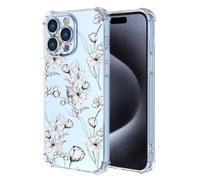 COMAKU Funda Compatible con Xiaomi Redmi Note 15 4G Case, Transparente TPU Chica Diseño Dama Carcasa 3D Motivo Flores Relieve Protector Case Cover - Lirio