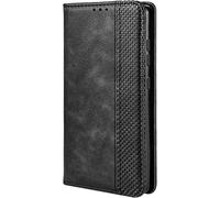 COMAKU Funda Compatible con ZTE Nubia Z80 Ultra, Carcasa Movil Libro Antigolpes con Ranura para Tarjeta - Negro