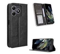 COMAKU Funda con Tapa Blackview Wave 8/ Wave 8C, Carcasa Movil Libro Antigolpes con Ranura para Tarjeta - Negro