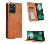 COMAKU Funda con Tapa HMD Pulse Pro, Carcasa Movil Libro Antigolpes con Ranura para Tarjeta - Marrón
