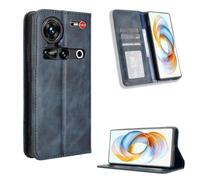 COMAKU Funda con Tapa Nubia Z70 Ultra 5G, Carcasa Movil Libro Antigolpes con Ranura para Tarjeta - Azul