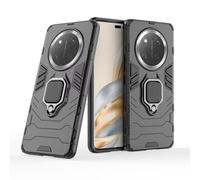 COMAKU Funda de Armor para el Honor Magic 7 Lite 5G, Carcasa TPU+PC Antigolpes con Anillo Soporte - Negro