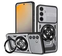 COMAKU Funda de Armor para el Samsung Galaxy A57 5G, Carcasa TPU+PC Antigolpes con Anillo Soporte [Protección Lente Cámara] - Gris