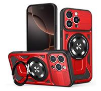 COMAKU Funda de Armor para el Xiaomi Poco F8 Ultra, Carcasa TPU+PC Antigolpes con Anillo Soporte [Protección Lente Cámara] - Rojo