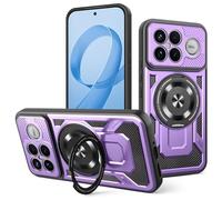 COMAKU Funda de Armor para el Xiaomi Poco F8 Ultra, Carcasa TPU+PC Antigolpes con Anillo Soporte [Protección Lente Cámara] - Púrpura