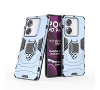 COMAKU Funda de Armor para el Xiaomi Poco M7 Pro 5G, Carcasa TPU+PC Antigolpes con Anillo Soporte - Azul