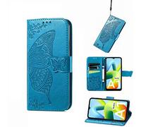 COMAKU Funda de Mariposa para el Xiaomi Redmi Note 13 5G, Prima Carcasa de PU Piel con Ranuras para Tarjetas - Azul