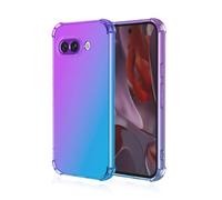 COMAKU Funda Google Pixel 9a - Carcasa Ultraligera y Delgada de TPU con Protección a Prueba de Golpes, Elegante Diseño Transparente Degradado para Google Pixel 9a - Azul Morado