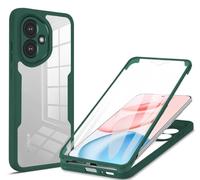COMAKU Funda Honor 400, 360 Grados y Protector Antigolpes [Ultra Hybrid] Transparent PC Dura Resistente + Silicona Bumper, Doble Cara Carcasa - Verde
