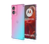 COMAKU Funda Motorola Moto G85 - Carcasa Ultraligera y Delgada de TPU con Protección a Prueba de Golpes, Elegante Diseño Transparente Degradado para Motorola Moto G85 - Rosa Verde