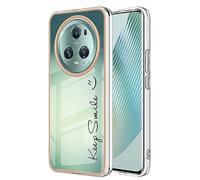 COMAKU Funda para Honor Magic 5 Pro, con Elegante Dibujos Estampada Diseño, Suave TPU + PC Silicona Antigolpes Anti-rasguños Carcasa Cover Case - Sonrisas