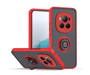 COMAKU Funda para Honor Magic 6 Pro, Anti-Scratch Carcasa con 360 Soporte Hard PC y Silicona TPU Bumper Antigolpes Case para Honor Magic 6 Pro - Rojo
