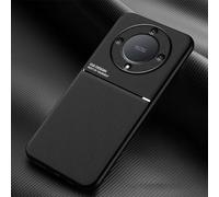 COMAKU Funda para Honor Magic5 Lite 5G/Magic 5 Lite, Ultrafino Textura Antideslizante PU + TPU Silicona Fundas Carcasa - Negro
