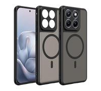 COMAKU Funda para Motorola Moto G37/Moto G47, [Protección Lente Cámara] [Protección Militar] PC + TPU Silicona Magnética Translúcida Mate Trasera Fundas Carcasa, Negro