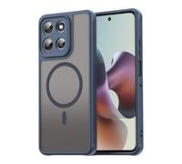 COMAKU Funda para Motorola Moto G56 5G, [Protección Lente Cámara] [Protección Militar] PC + TPU Silicona Magnética Translúcida Mate Trasera Fundas Carcasa, Azul