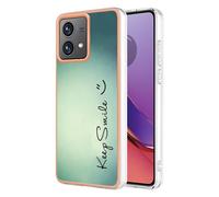 COMAKU Funda para Motorola Moto G84 5G, con Elegante Dibujos Estampada Diseño, Suave TPU Silicona Antigolpes Anti-rasguños Carcasa Cover Case - Sonrisas