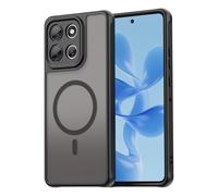 COMAKU Funda para Motorola Moto G86 5G, [Protección Lente Cámara] [Protección Militar] PC + TPU Silicona Magnética Translúcida Mate Trasera Fundas Carcasa, Negro