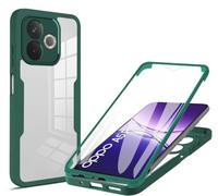 COMAKU Funda para OPPO A5 Pro 5G, 360 Grados y Protector Antigolpes [Ultra Hybrid] Transparent PC Dura Resistente + Silicona Bumper, Doble Cara Carcasa - Verde