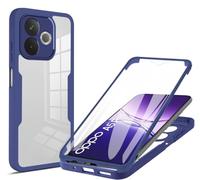 COMAKU Funda para OPPO A5 Pro 5G, 360 Grados y Protector Antigolpes [Ultra Hybrid] Transparent PC Dura Resistente + Silicona Bumper, Doble Cara Carcasa - Azul