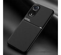 COMAKU Funda para OPPO A58 4G, Ultrafino Textura Antideslizante PU + TPU Silicona Fundas Carcasa - Negro