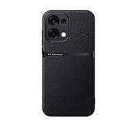 COMAKU Funda para OPPO A6 Pro 5G/4G, Premium Ultrafino Textura Antideslizante PU + TPU Silicona Fundas Carcasa - Negro