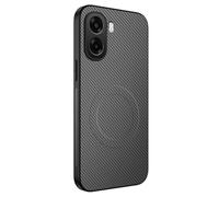 COMAKU Funda para OPPO A6X 4G / A6X 5G, Luxury Fibra de Carbono Textura Antideslizante PU Cuero + TPU Silicona con Marco Fundas Carcasa - Gris