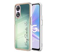 COMAKU Funda para OPPO A78 5G / OPPO A58 5G, con Elegante Dibujos Estampada Diseño, Suave TPU + PC Silicona Antigolpes Anti-rasguños Carcasa Cover Case - Sonrisas