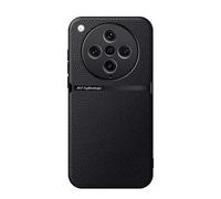 COMAKU Funda para OPPO Find X8 Pro 5G, Premium Ultrafino Textura Antideslizante PU + TPU Silicona Fundas Carcasa - Negro