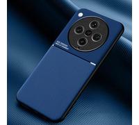 COMAKU Funda para OPPO Find X8 Pro 5G, Ultrafino Textura Antideslizante PU + TPU Silicona Fundas Carcasa - Azul