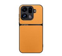 COMAKU Funda para OPPO Find X9 Pro, Premium Ultrafino Textura Antideslizante PU + TPU Silicona Fundas Carcasa - Amarillo