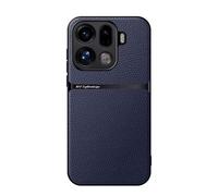 COMAKU Funda para OPPO Find X9 Pro, Premium Ultrafino Textura Antideslizante PU + TPU Silicona Fundas Carcasa - Azul Oscuro